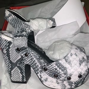Snake skin heels
